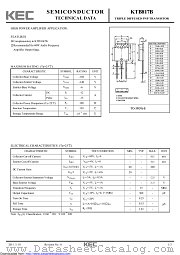 KTB817B datasheet pdf Korea Electronics (KEC)