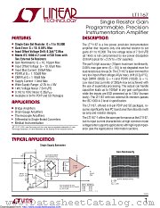 LT1167ACN8#PBF datasheet pdf Linear Technology