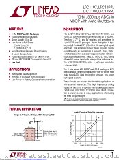 LTC1197IMS8#TR datasheet pdf Linear Technology