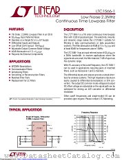 LTC1566-1IS8#PBF datasheet pdf Linear Technology