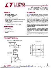 LT1634BCMS8-1.25#TR datasheet pdf Linear Technology