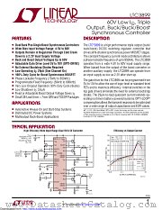 LTC3899MPUHF#TRPBF datasheet pdf Linear Technology