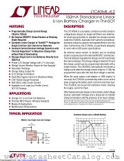 LTC4054LES5-4.2#PBF datasheet pdf Linear Technology