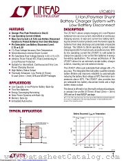 LTC4071IDDB#TRMPBF datasheet pdf Linear Technology
