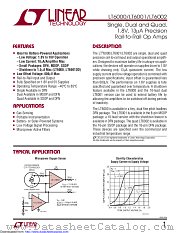LT6001IMS8#TRPBF datasheet pdf Linear Technology