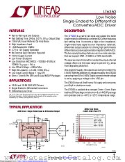 LT6350HMS8#TRPBF datasheet pdf Linear Technology