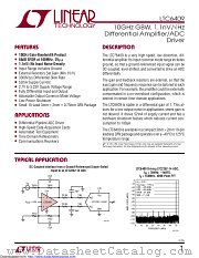 LTC6409IUDB#PBF datasheet pdf Linear Technology