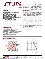 LTC6601CUF-1#TRPBF datasheet pdf Linear Technology