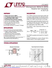 LTC6907HS6#TRMPBF datasheet pdf Linear Technology
