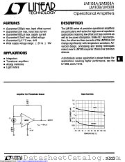 LM108AH/883 datasheet pdf Linear Technology