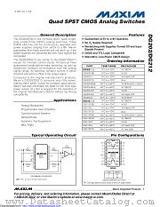 DG212CJ+ datasheet pdf MAXIM - Dallas Semiconductor