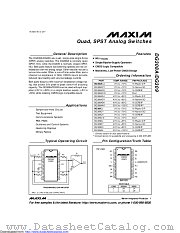 DG309CJ+ datasheet pdf MAXIM - Dallas Semiconductor