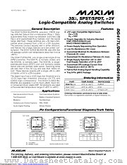 DG419LEUA+T datasheet pdf MAXIM - Dallas Semiconductor