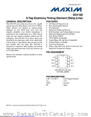 DS1100Z-50+T&R datasheet pdf MAXIM - Dallas Semiconductor