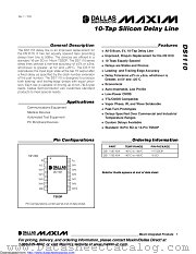 DS1110S-50+ datasheet pdf MAXIM - Dallas Semiconductor