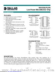 DS1232LPSN-2+T&R datasheet pdf MAXIM - Dallas Semiconductor