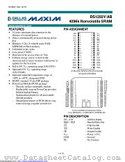 DS1250Y-100+ datasheet pdf MAXIM - Dallas Semiconductor