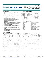 DS1722U+ datasheet pdf MAXIM - Dallas Semiconductor