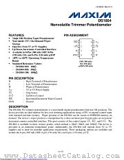 DS1804Z-100/T&R datasheet pdf MAXIM - Dallas Semiconductor