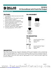 DS1810-10+T&R datasheet pdf MAXIM - Dallas Semiconductor