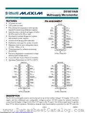DS1831B+ datasheet pdf MAXIM - Dallas Semiconductor