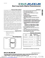 DS1882Z-050+ datasheet pdf MAXIM - Dallas Semiconductor