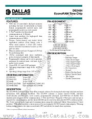 DS2404S-001+T&R datasheet pdf MAXIM - Dallas Semiconductor