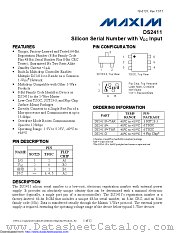 DS2411R-105-B5CA+T datasheet pdf MAXIM - Dallas Semiconductor