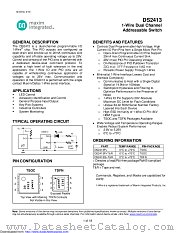 DS2413P-037-01+ datasheet pdf MAXIM - Dallas Semiconductor