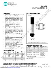DS2433X-S#T datasheet pdf MAXIM - Dallas Semiconductor