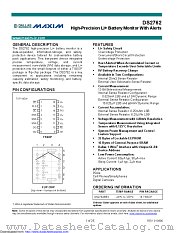 DS2762BE+T&R datasheet pdf MAXIM - Dallas Semiconductor