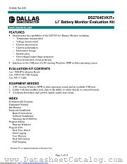 DS2764EVKIT+ datasheet pdf MAXIM - Dallas Semiconductor