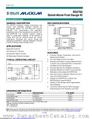 DS2782G-C2+T&R datasheet pdf MAXIM - Dallas Semiconductor