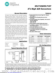 ICL7107CPL+ datasheet pdf MAXIM - Dallas Semiconductor