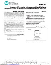 LM4040BIM3-2.5/V+T datasheet pdf MAXIM - Dallas Semiconductor
