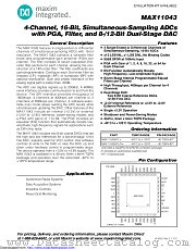 MAX11043ATL/V+T datasheet pdf MAXIM - Dallas Semiconductor