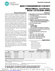 MAX11102AUB/V+T datasheet pdf MAXIM - Dallas Semiconductor