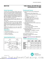 MAX11166ETC+T datasheet pdf MAXIM - Dallas Semiconductor