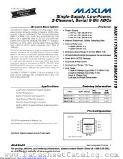 MAX1118EKA+ datasheet pdf MAXIM - Dallas Semiconductor