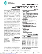MAX11612EUA+T datasheet pdf MAXIM - Dallas Semiconductor