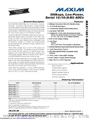 MAX11666 datasheet pdf MAXIM - Dallas Semiconductor