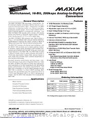 MAX1168BEEG+ datasheet pdf MAXIM - Dallas Semiconductor