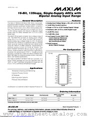 MAX1189ACUI+ datasheet pdf MAXIM - Dallas Semiconductor