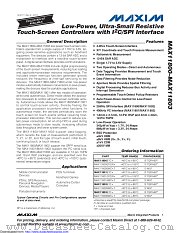 MAX11803ETC+ datasheet pdf MAXIM - Dallas Semiconductor