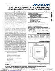 MAX1190ECM+ datasheet pdf MAXIM - Dallas Semiconductor