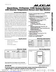 MAX1253AEUE+ datasheet pdf MAXIM - Dallas Semiconductor
