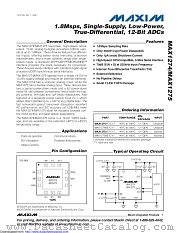 MAX1274ACTC+ datasheet pdf MAXIM - Dallas Semiconductor