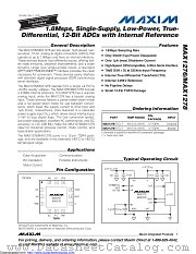 MAX1278ETC+T datasheet pdf MAXIM - Dallas Semiconductor