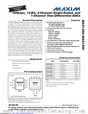 MAX1286EKA+T datasheet pdf MAXIM - Dallas Semiconductor
