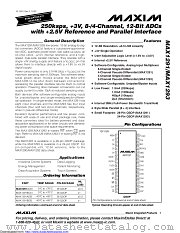 MAX1291BCEI-T datasheet pdf MAXIM - Dallas Semiconductor